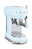 Smeg ECF01PBEU Máquina de Café Expreso, 1300 W, 1 Liter, Acero Inoxidable, Azul Pastel